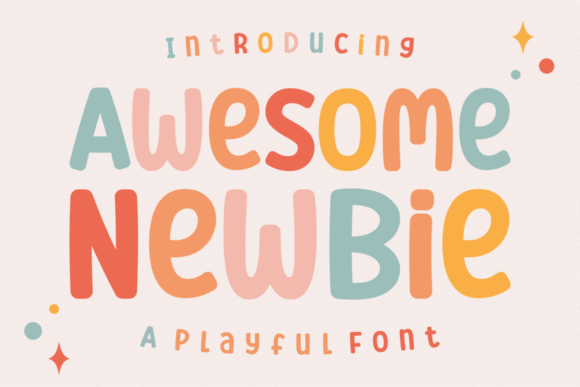 Awesome Newbie: A Playful Display Font for Digital Creatives