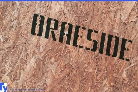 Braeside: A Versatile Industrial Stencil Typeface