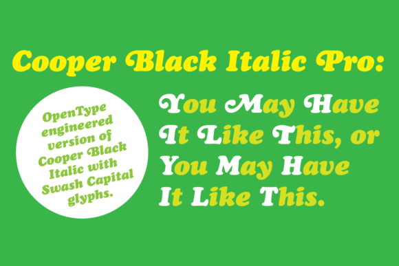 Cooper Black Pro for Editorial Design and Branding