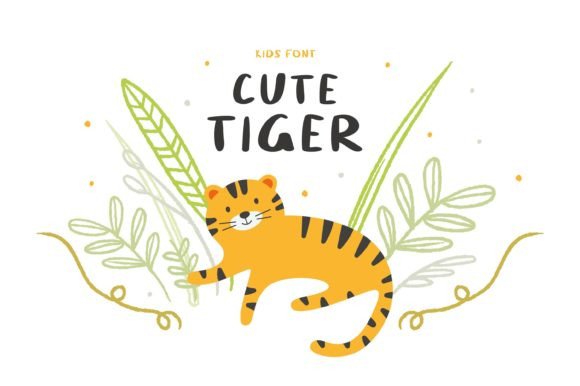 Cute Tiger Font for Business Branding