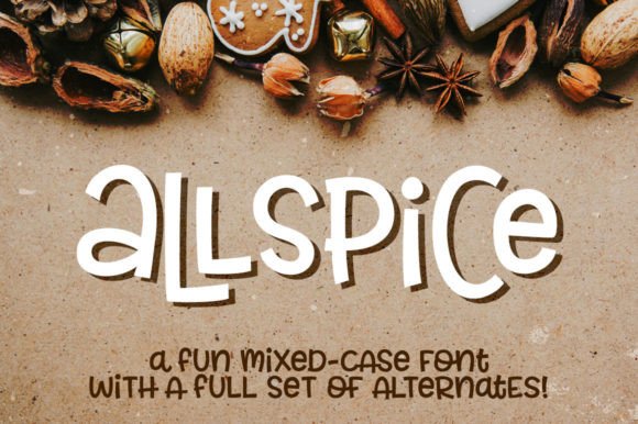 Discover Allspice: A Playful Display Font for Creative Projects