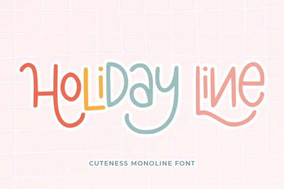 Holiday Line: A Cheerful Display Font for Festive Editorial Design
