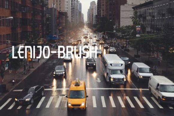 Lenjo Brush: A Modern Font for Small Business Branding