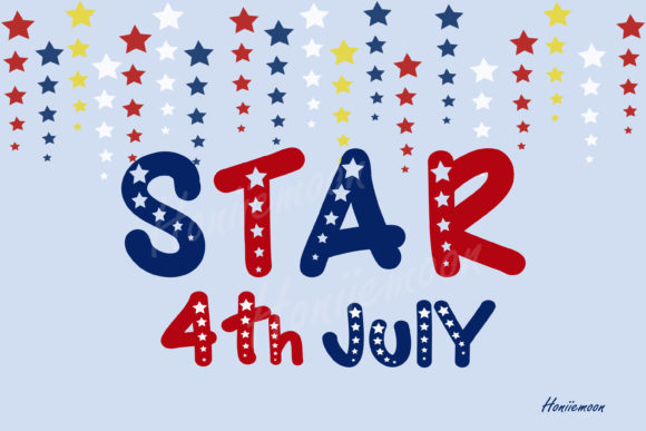 Star 4th July Font for Editorial Design