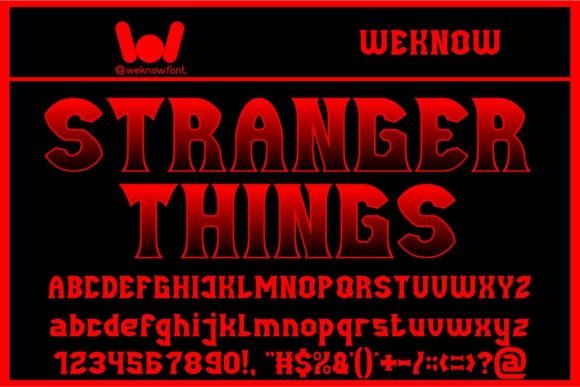 Stranger Things Font for Editorial Design
