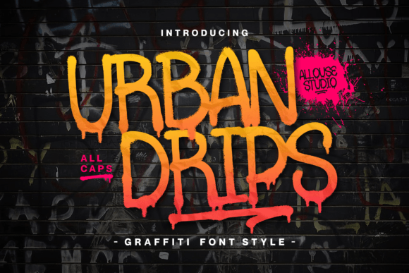 Urbandrips: A Graffiti-Inspired Font for Handmade Creations